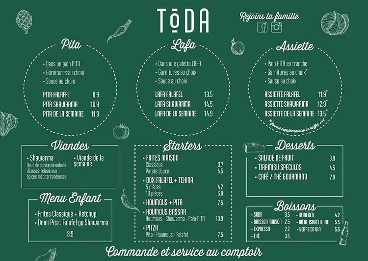 carte toda lyon falafel shawarma